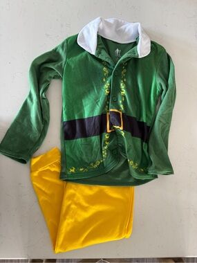 ELF Green and Yellow Holiday Elf Costume Set for Kids